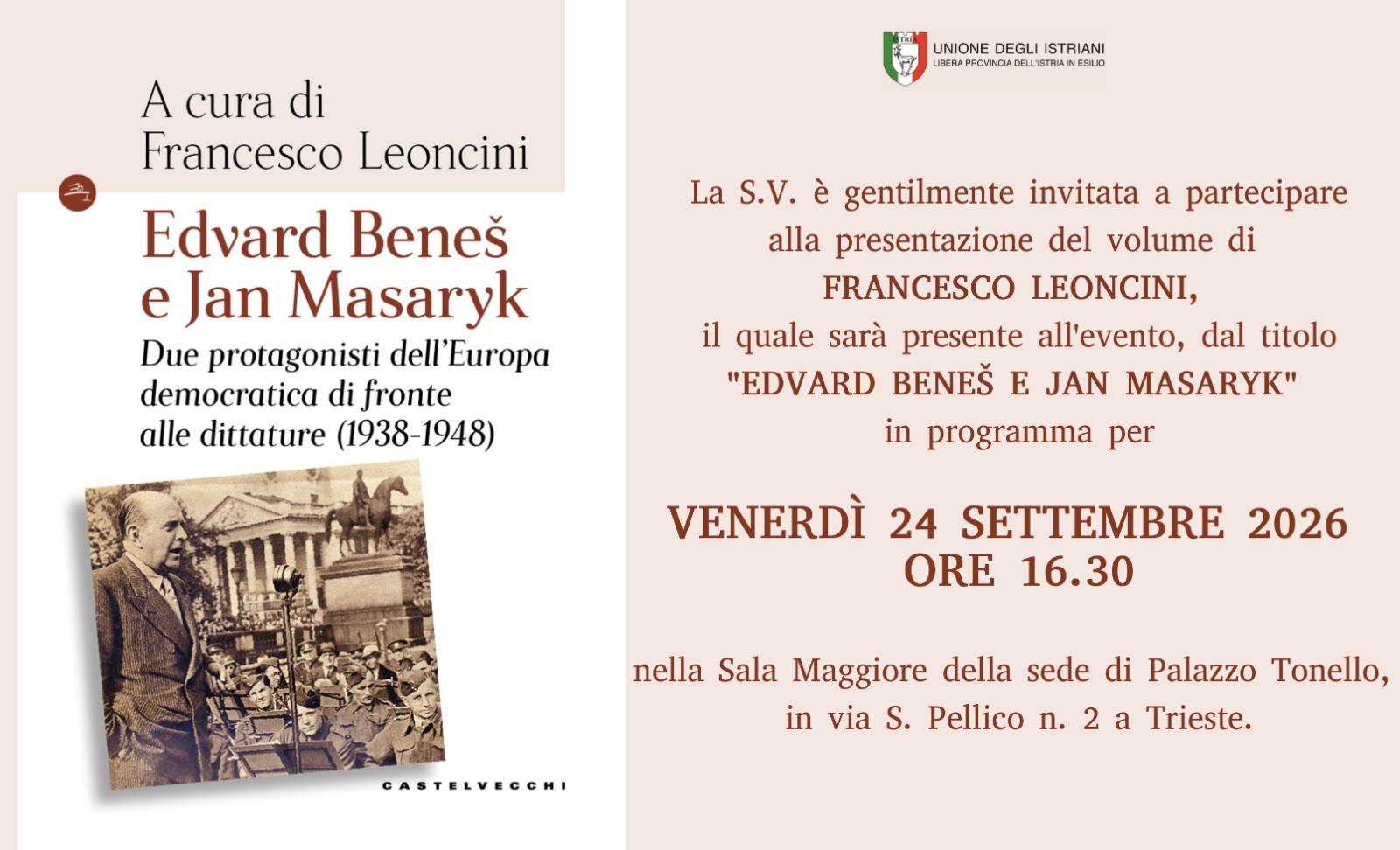 Invito Leoncini 2026 09 24 - Unione degli Istriani
